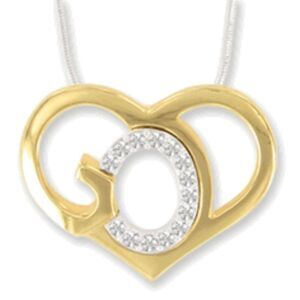 NIB God's Heart Silver & Gold Necklace